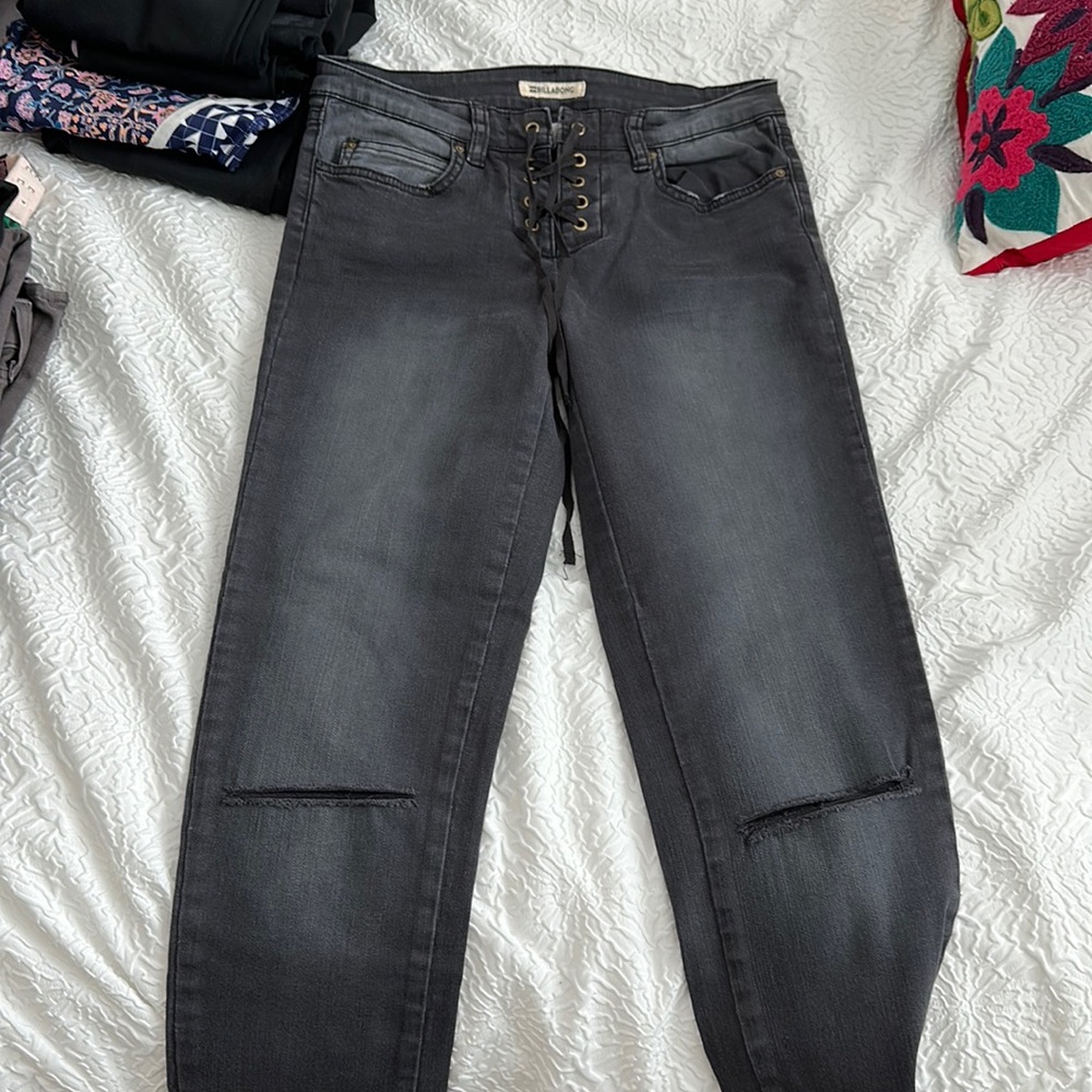 Billabong Side by Side Lace Up Jeans size 25